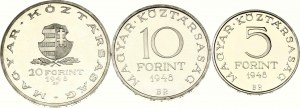 Hungary 5 - 20 Forint 1948 BP Revolution of 1848 Lot of 3 Coins