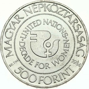 Hungary 500 Forint 1984 BP Decade for Women