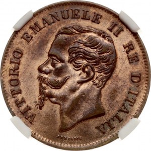 Italy 5 Centesimi 1861 M NGC MS 62 RB
