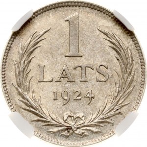 Latvia 1 Lats 1924 NGC MS 62