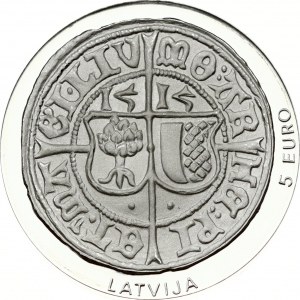 Latvia 5 Euro 2015 500 years of Livonian ferding