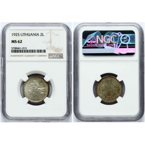 Lithuania 2 Litu 1925 NGC MS 62