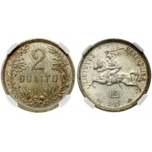 Lithuania 2 Litu 1925 NGC MS 62