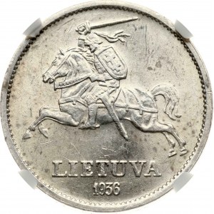 Lithuania 10 Litų 1936 Vytautas Mare variety (Kumele) NGC MS 62 RARE TYPE