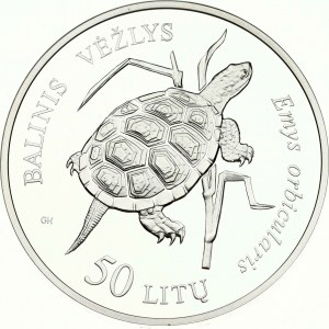 Lithuania 50 Litu 2012 Pond Turtle