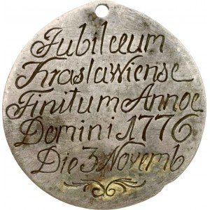 Engraved medallic pendant 1776 in memory of Anni Gratieu