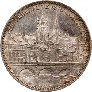 Switzerland 5 Francs 1876 Lausanne Shooting Festival