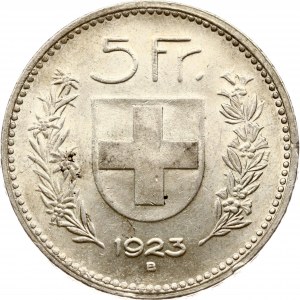 Switzerland 5 Francs 1923 B Herdsman