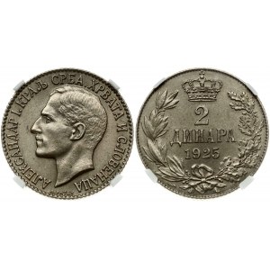 Yugoslavia 2 Dinara 1925 NGC MS 64