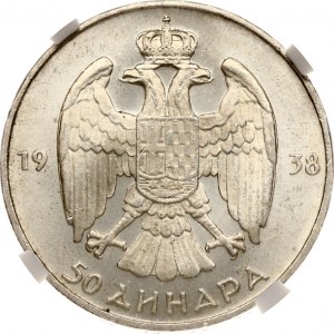 Jugoslawien 50 Dinara 1938 NGC MS 62