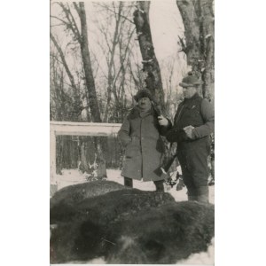 Belina-Prażmowski Władysław i gen. Głuchowski Janusz podczas polowania, ok. 1930.