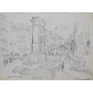JAN SZANCENBACH (1928-1998), Porte Saint Denis w Paryżu, 1962