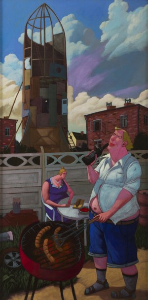 Jacek Pałucha (ur. 1966, Częstochowa), Grillowanie w pobliżu prywatnego kosmodromu