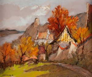 Stanisław Łazorek (1938 Aksmanice - 2000 Kazimierz Dolny), Pejzaż, 1988