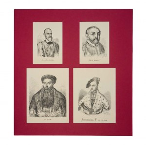 Florian Cynk (1838 - 1912), Jan Matejko (1838-1893), Zestaw 3 drzeworytów pochodzących z teki „Album Jana Matejki” wydanego w 1876 r. przez Salomona Lewentala