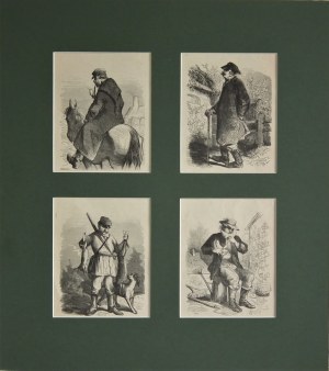 Franciszek Kostrzewski (1826-1911), Typy ludzkie. Zestaw czterech drzeworytów