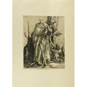 Albrecht DÜRER (1471 - 1528), Il santo barbuto nella foresta