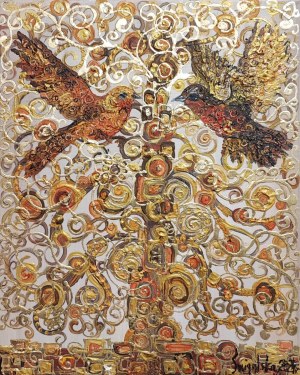 Mariola ŚWIGULSKA (ur. 1961), Letnie ćwiergotanie w blasku złoceń Klimta, 2024