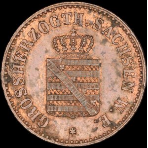 Germany. Saxe-Weimar-Eisenach 2 Pfennige 1865 A