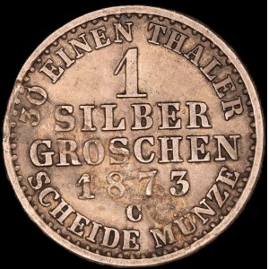 Germany. Prussia 1 Silber Groschen 1873 C Silver