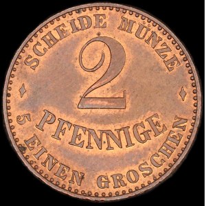 Germany. Saxe-Coburg and Gotha 2 Pfennige 1870