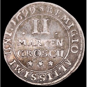 Germany. Brunswick Wolfenbüttel 2 Mariengroschen 1699 Silver