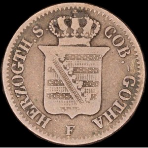 Germany. Saxe-Coburg and Gotha 1 Groschen 1855 Silver