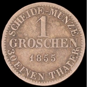 Germany. Saxe-Coburg and Gotha 1 Groschen 1855 Silver