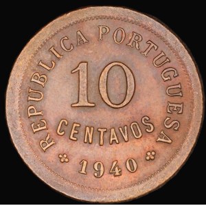 Portugal. 10 Centavos 1940