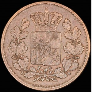 Germany. Bavaria 1 Pfenning 1871