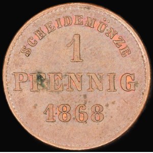 Germany. Saxe-Meiningen 1 Pfennig 1868