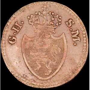 Germany. Hesse Darmstadt 1 Pfennig 1819