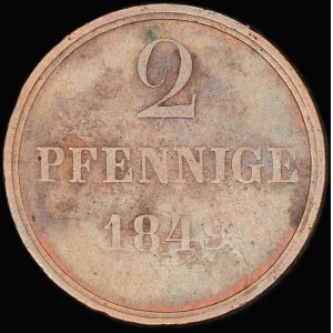 Deutschland. Hannover 2 Pfennige 1849