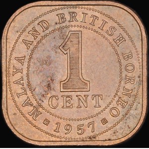 Malaya and British Borneo. 1 Cent 1957