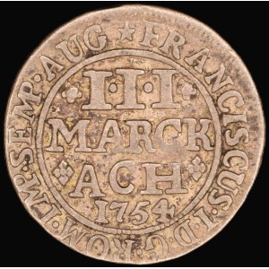 Germany. Aachen 3 Marck 1754 Silver