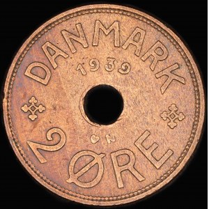 Denmark. 2 Ore 1939