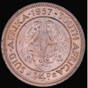 South Africa. 1/4 Penny 1957