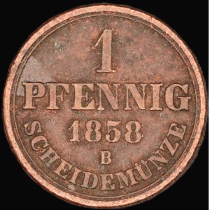 Germany. Hannover 1 Pfennig 1858 B