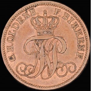 Germany. Oldenburg Birkenfeld 3 Pfennige 1858 B