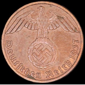 Germany. Third Reich 1 Reichspfennig 1937 F Stuttgart