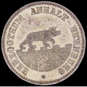 Germany. Anhalt Bernburg 1/6 Taler 1856 A Silver