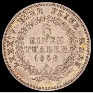 Germany. Anhalt Bernburg 1/6 Taler 1856 A Silver