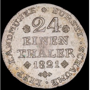 Germany. Schaumburg Lippe 1/24 Taler 1821 Silver
