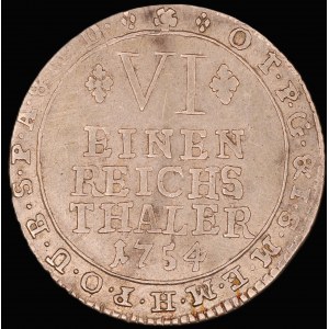 Germania. Colonia 1/6 Taler 1754 Argento