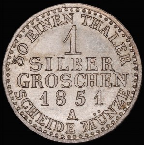 Germany. Prussia 1 Silber Groschen 1851 A Silver