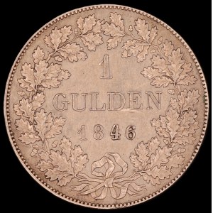 Germany. Saxe-Meiningen 1 Gulden 1846 Silver