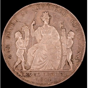 Germany. Württemberg 1 Gulden 1841 Jubilee Silver