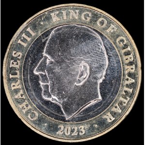 Gibraltar. 2 Pounds 2023 Christmas