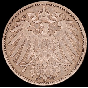 Germany. Empire 1 Mark 1901 G Karlsruhe Silver