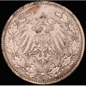 Germany. Empire 1/2 Mark 1919 A Berlin Silver